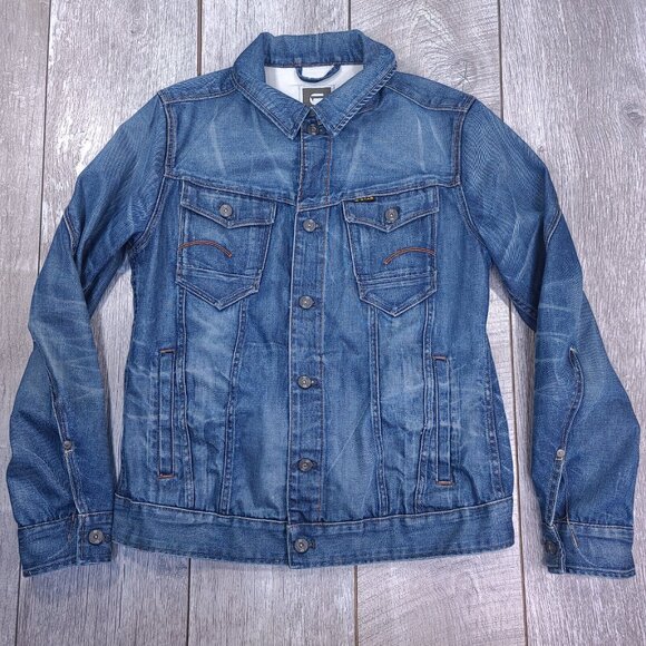 G-Star Other - G-Star Raw Men's Arc 3D Slim Jean Jacket Size Large Blue Denim Button Overcoat